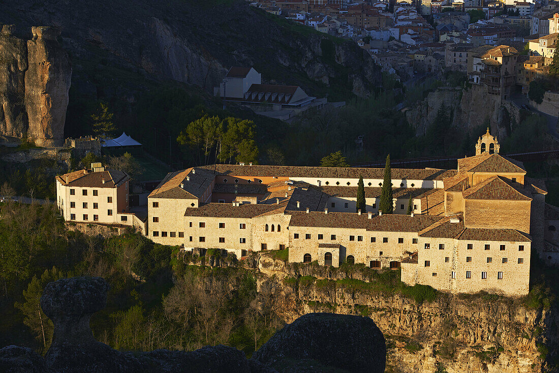 Cuenca, Saint Paul monastery now a state-run hotel, UNESCO World Heritage Site. Castilla-La Mancha. Spain.