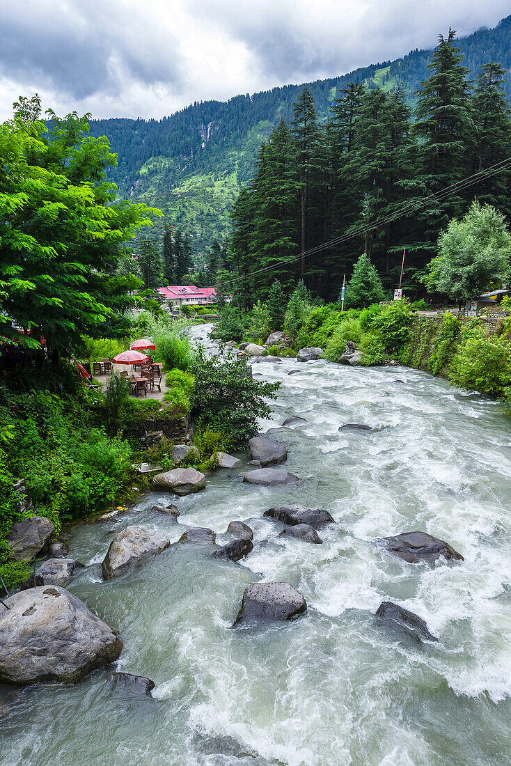 Beas River, Manali, Himachal Pradesh, India.