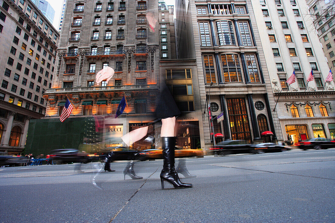 People Walking On Fifth Ave, New York City