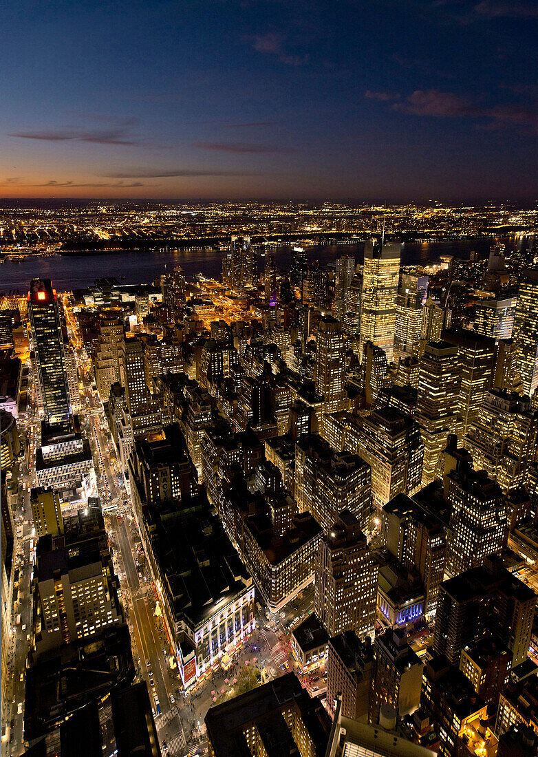 View from Empire State Building, Manhattan, New York City, USA