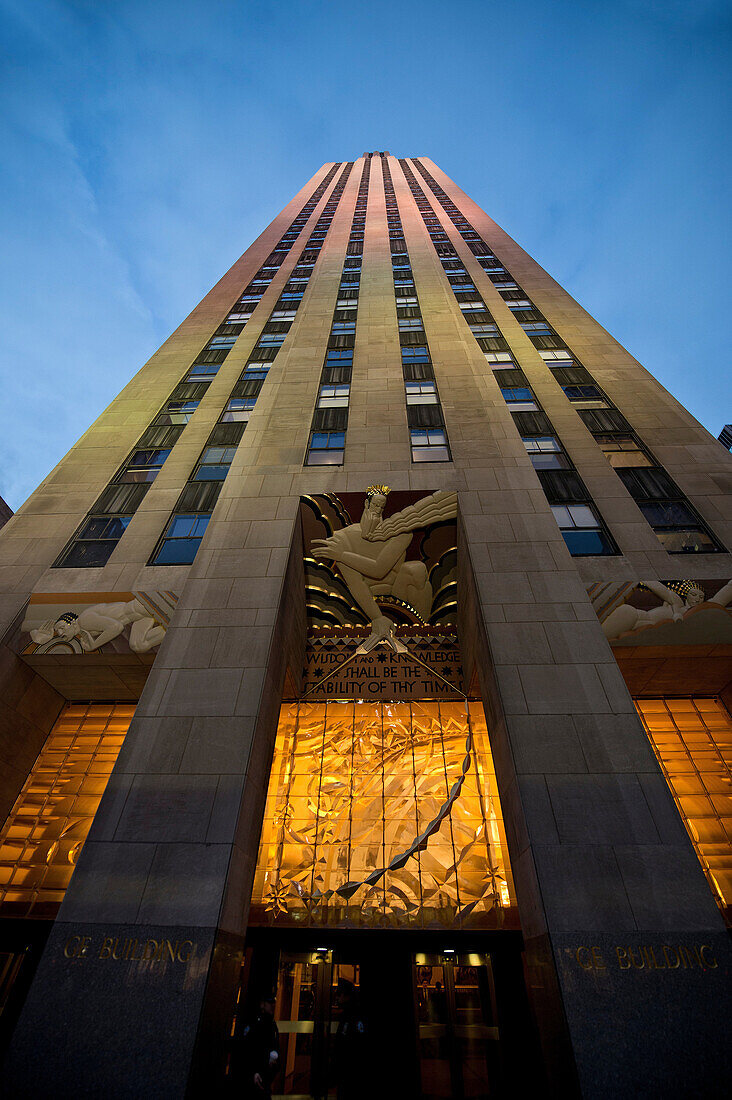 Exterior of Rockefeller Centre, Manhattan, New York City, USA