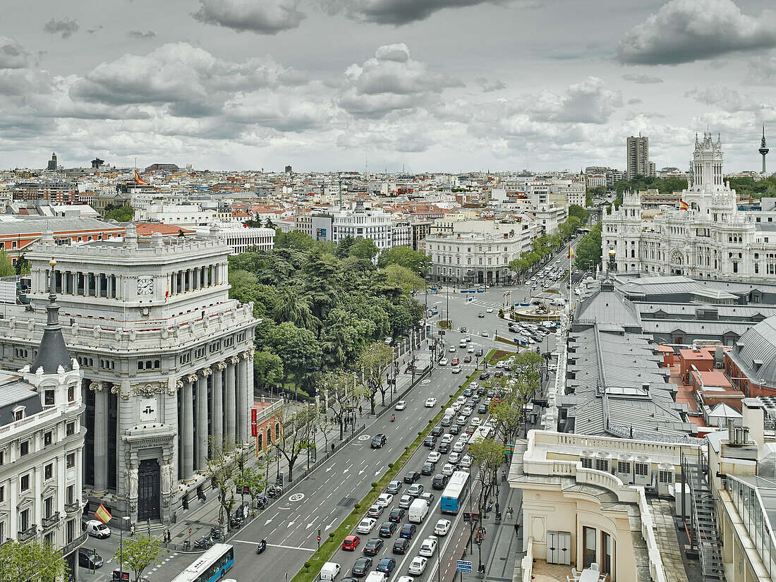 Elevated view of Madrid, Spain