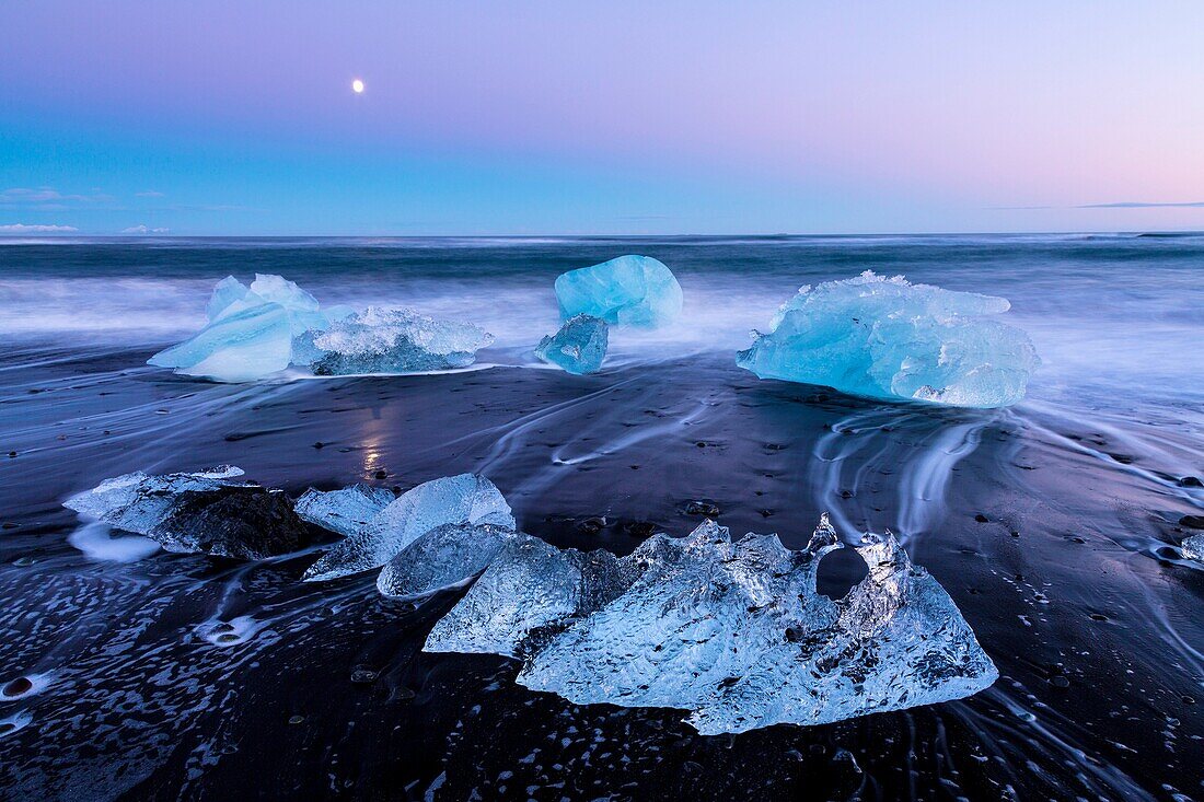 Jokulsarlon beach, Southern Iceland, Iceland, Europe