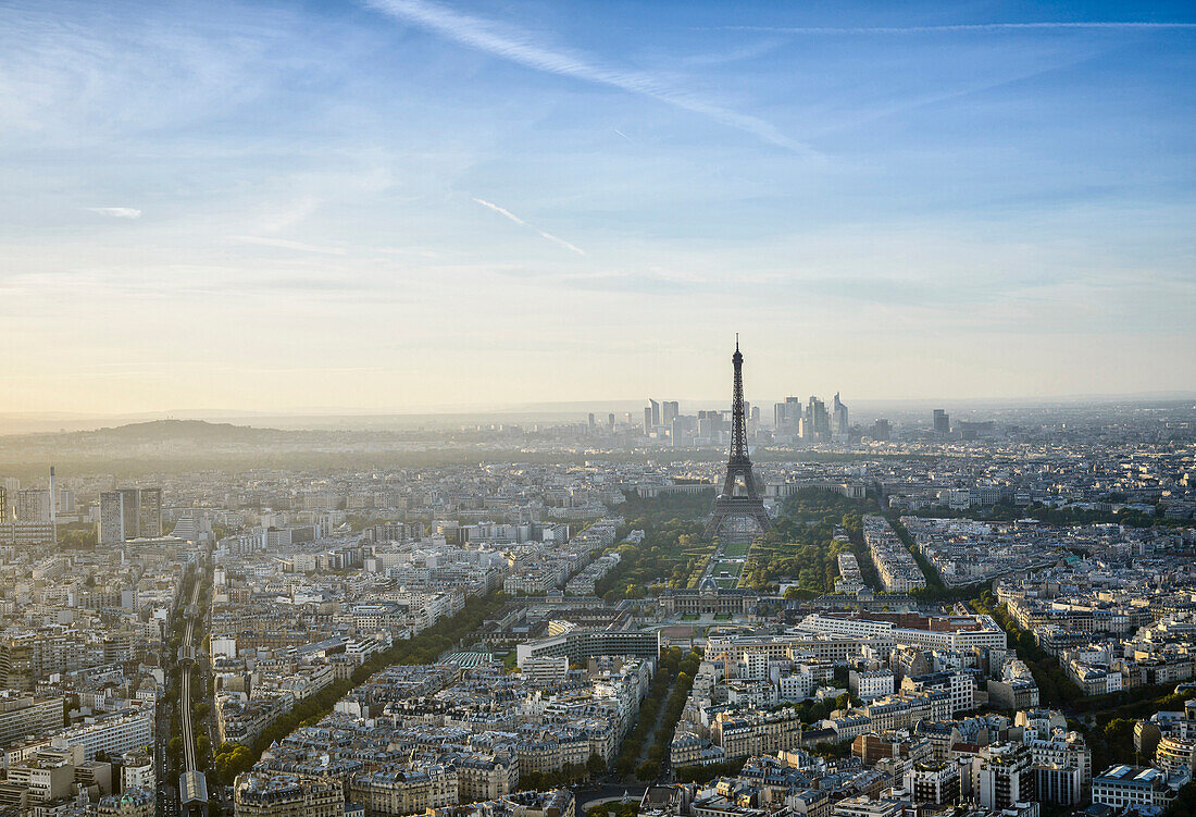 Aerial view of Paris cityscape, Paris, Ile de France, France, Paris, Ile de France, France
