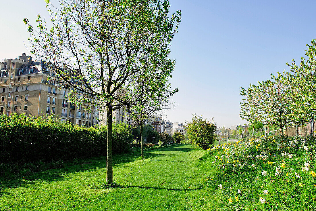 France, Paris, 18th district, District of the Urban Development Zone Pajol, HQE ( High environmental quality ), Garden of Eole