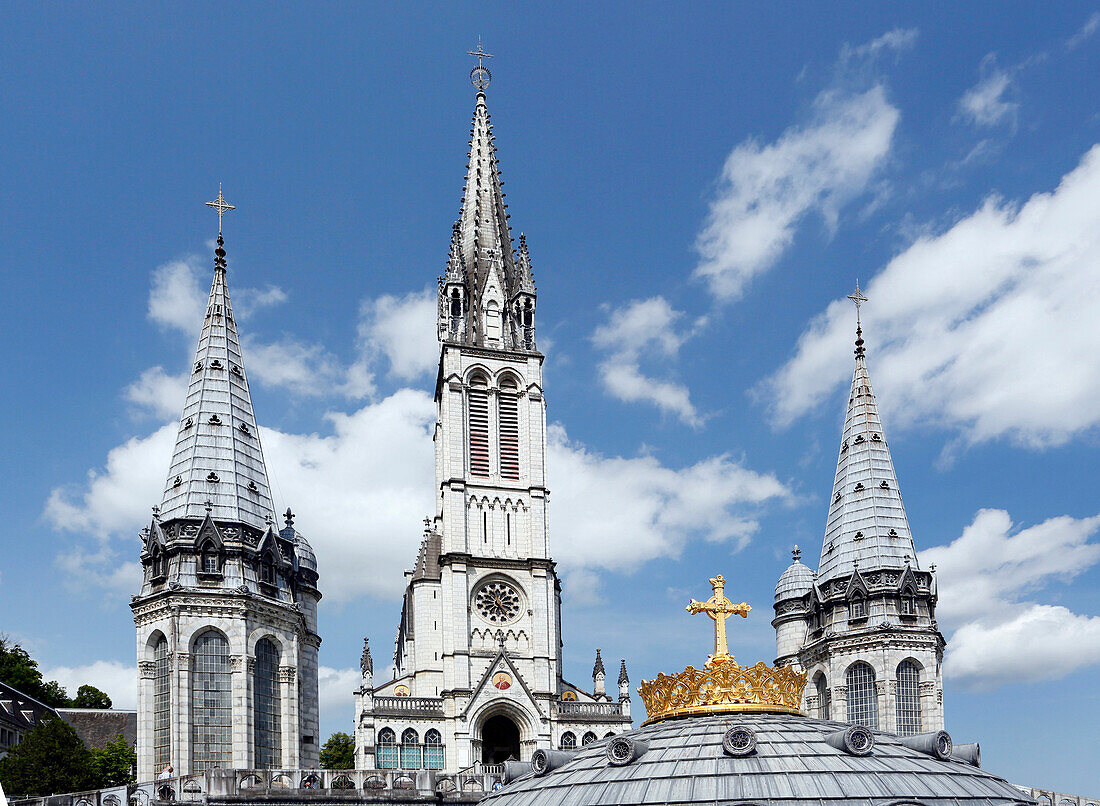 Hautes Pyrenees. Lourdes. The Sanctuary. Basilica of the Immaculate Conception.