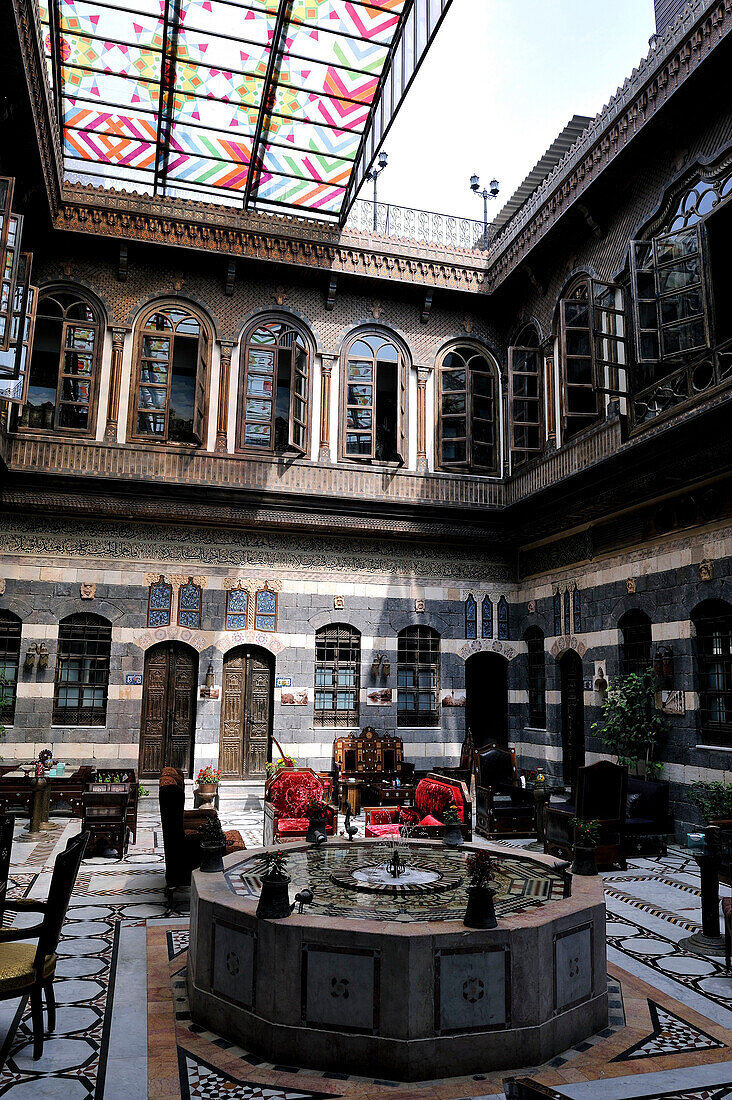 'Syria, Damascus, October, November 2010. Traditional house; often turned into a hotel or restaurant'