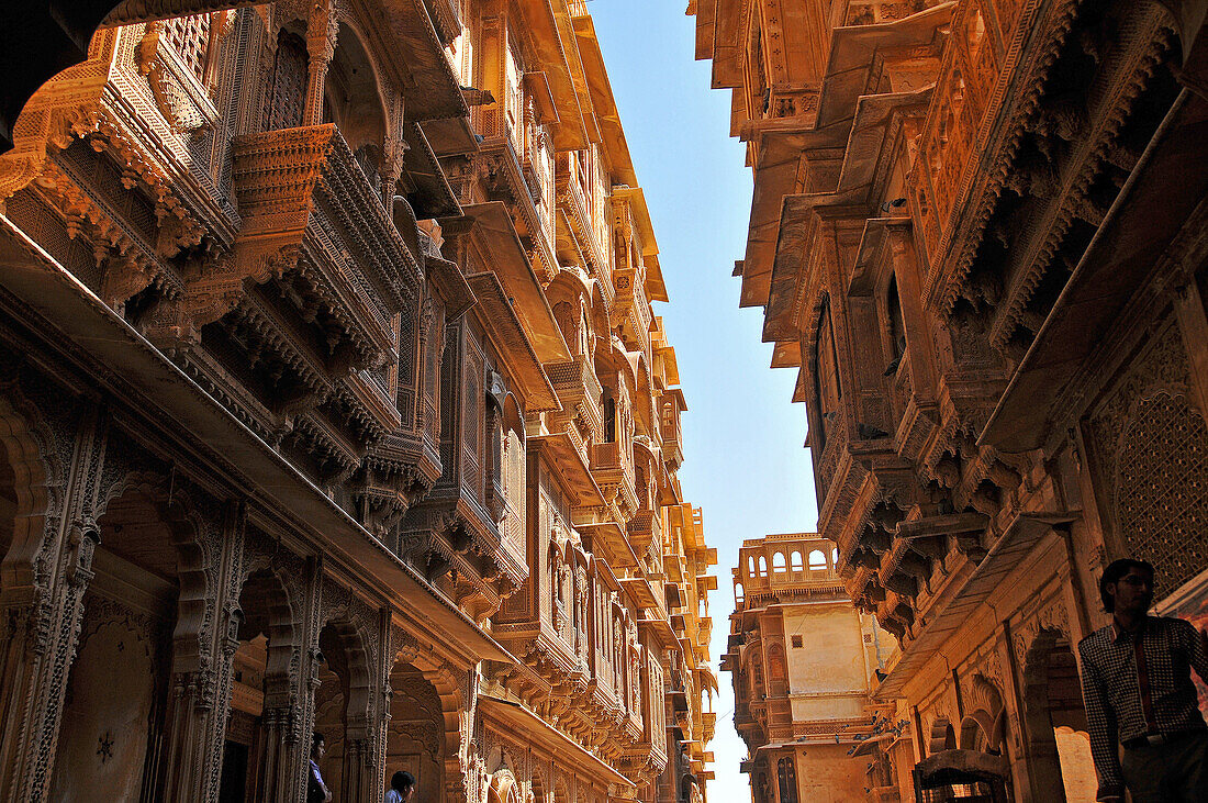 Patwa havelies. Renowned private mansion in Jaisalmer. India.
