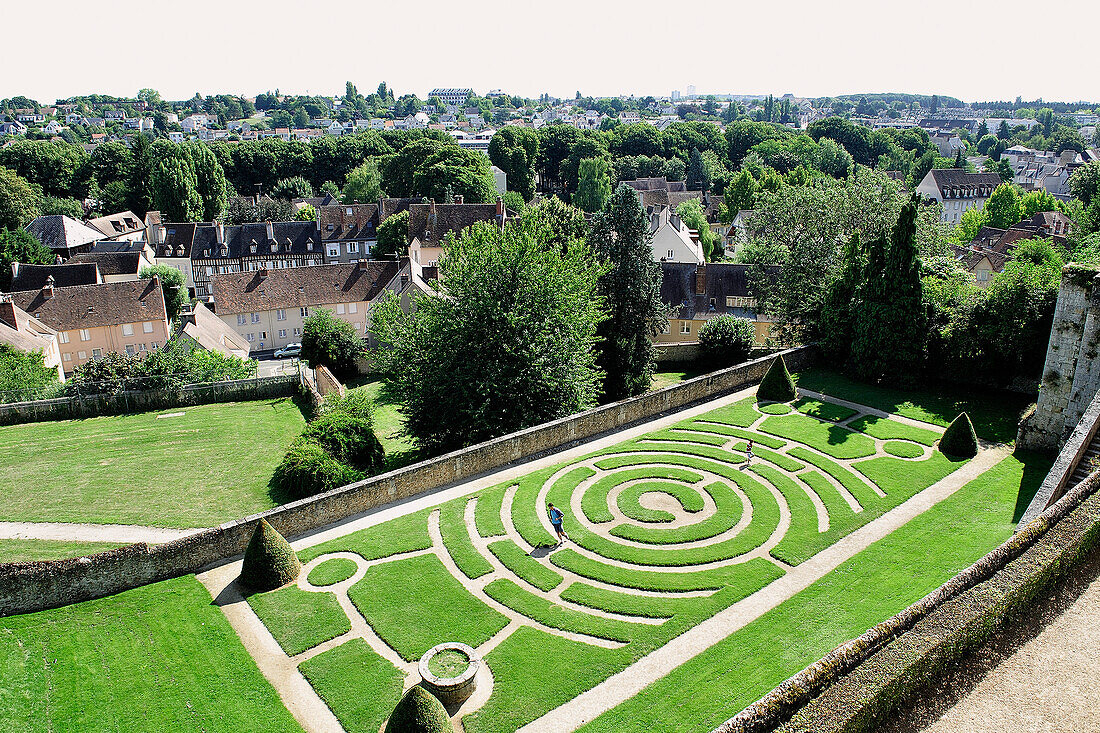 France, Eure-et-Loir, 28, Chartres, City center, Garden of the Bishop's palace
