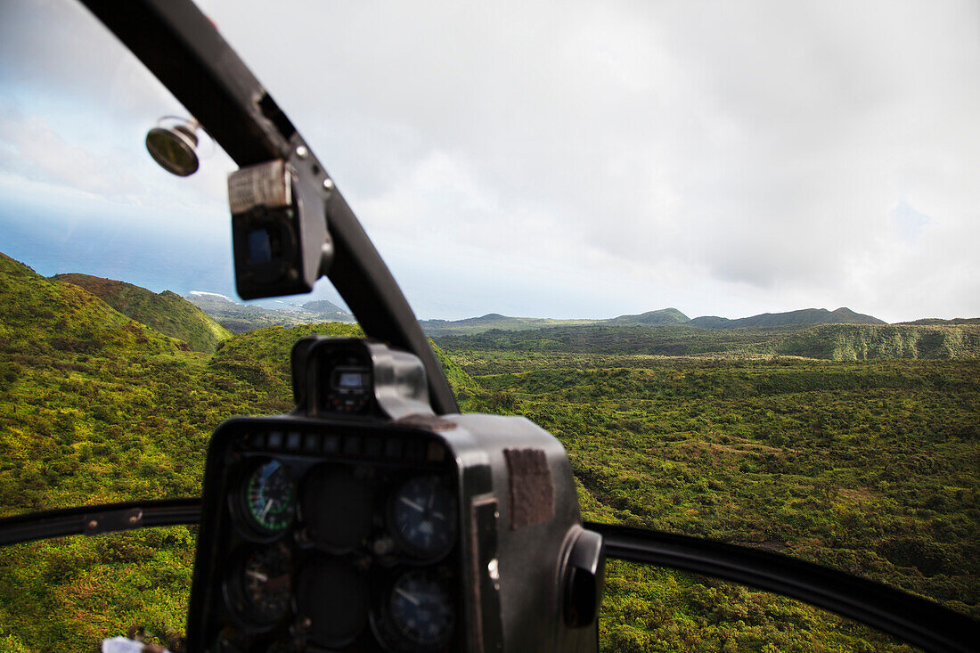 'View of the rainforest from a helicopter; Hana, Maui, Hawaii, United States of America'