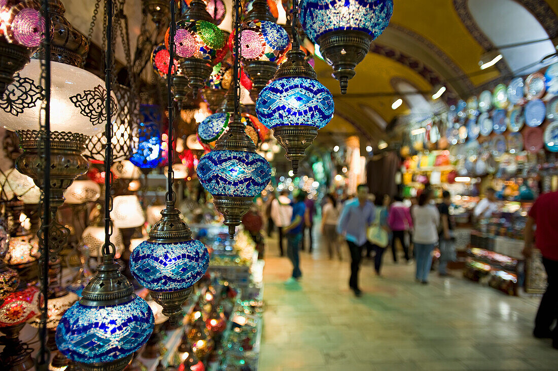 'Souvenir Lamps In Grand Bazaar; Istanbul, Turkey'