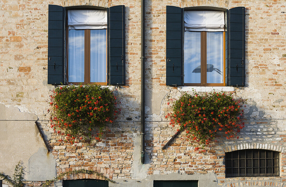 'Architectural Details On A Stone Building; Venice, Italy'