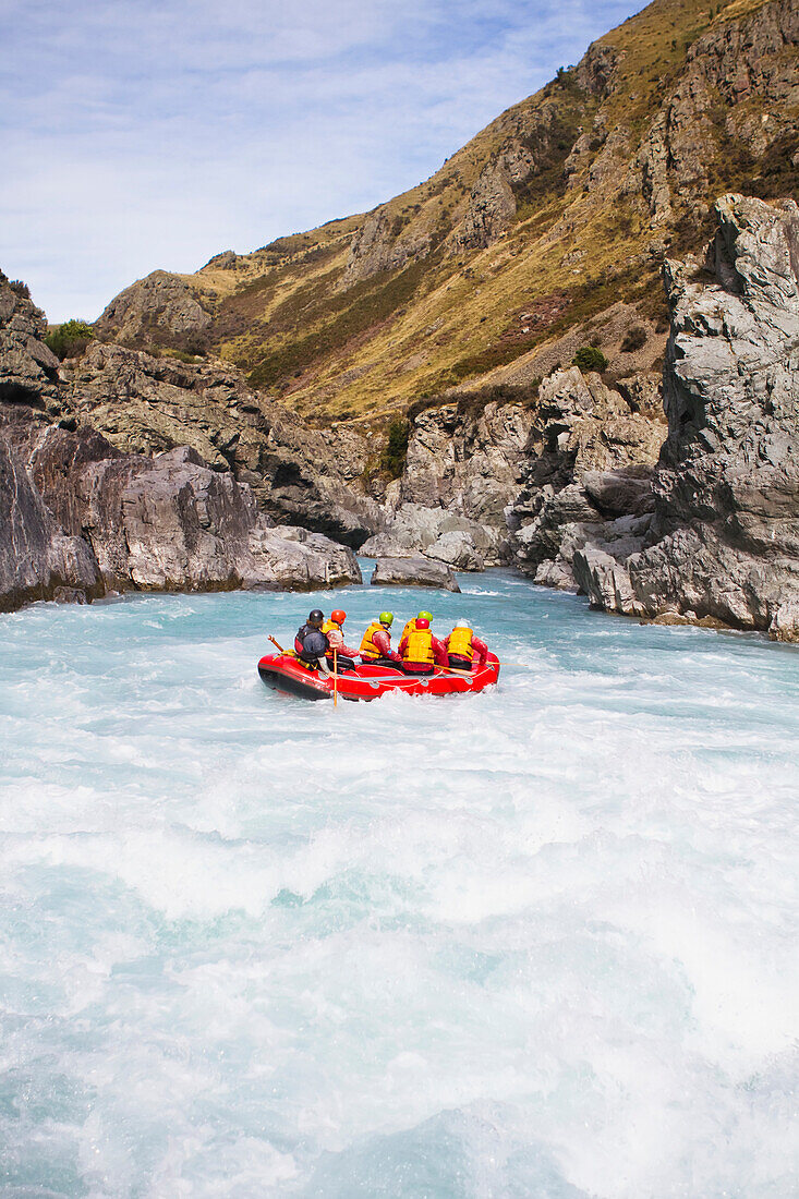 'Rafting Down The Rangitata Gorge And The Rangitata River; Rangitata, New Zealand'