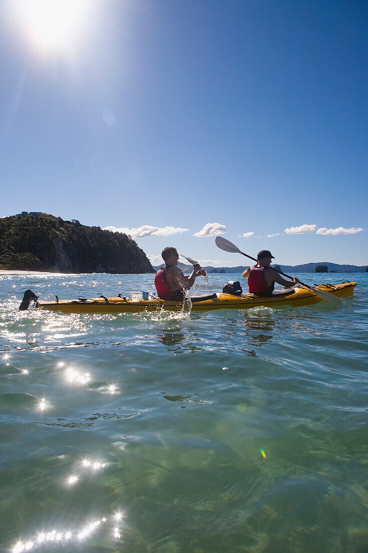 'Kayaking On The Coromandel Peninsula; Hahei, New Zealand'
