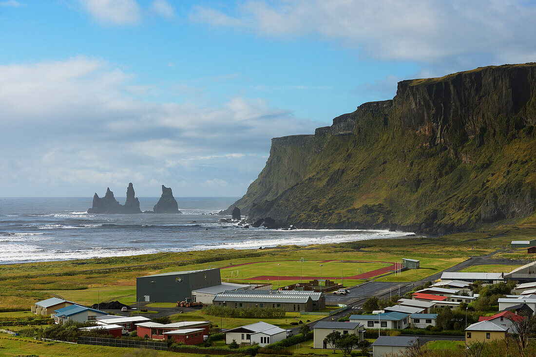 'Basalt Stacks Of Reynisdrangar; Vik, Vestur-Skaftafellssysla, Iceland'