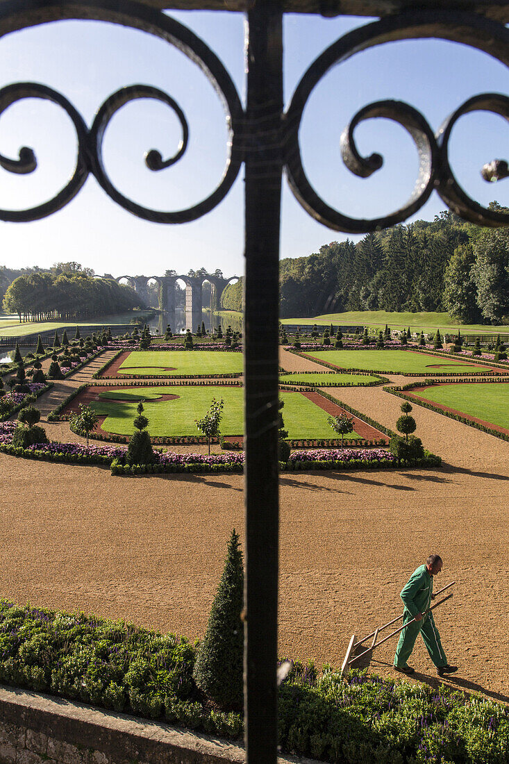 French garden created from designs by andre le notre, gardener to king louis xiv, chateau de maintenon