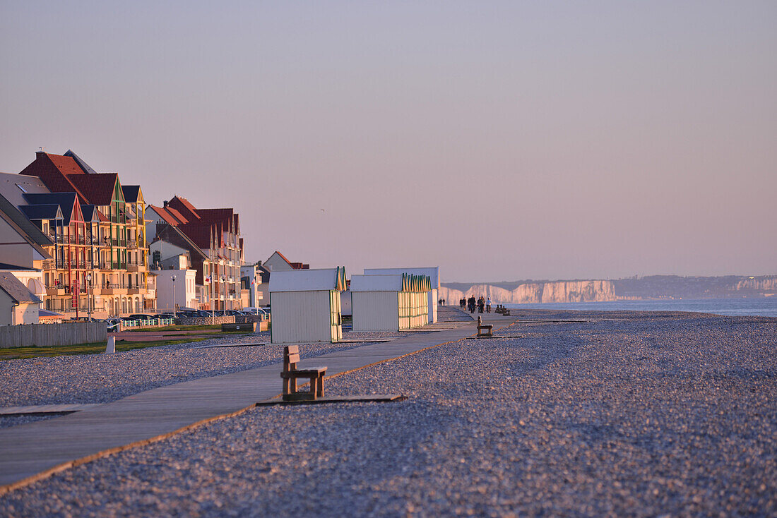 Cayeux-sur-mer and the cliffs of ault, somme, picardy, france