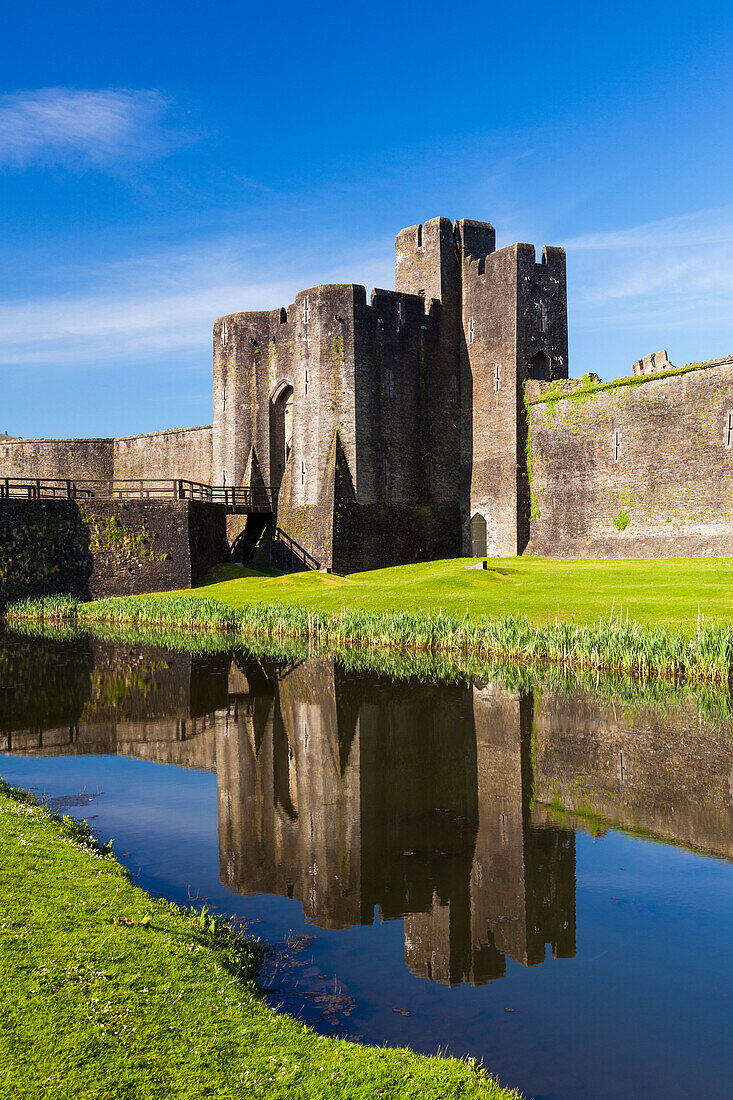 Caerphilly Castle, Gwent, Wales, United Kingdom, Europe