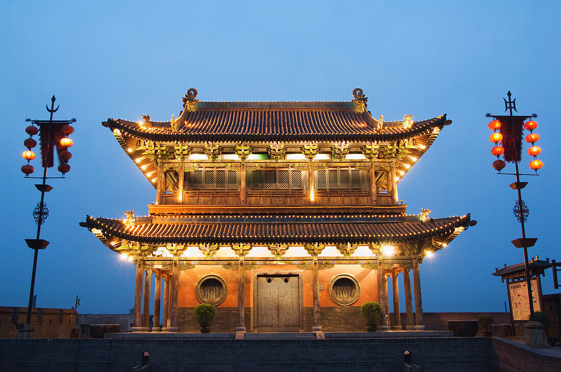 Gate Tower on the last remaining intact Ming Dynasty City wall in China, Pingyao City, UNESCO World Heritage Site, Shanxi Province, China, Asia