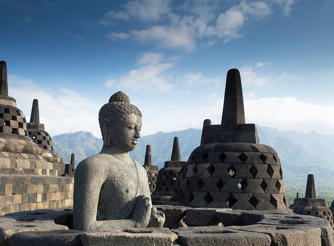 Borobudur Buddhist Temple, UNESCO World Heritage Site, Java, Indonesia, Southeast Asia, Asia