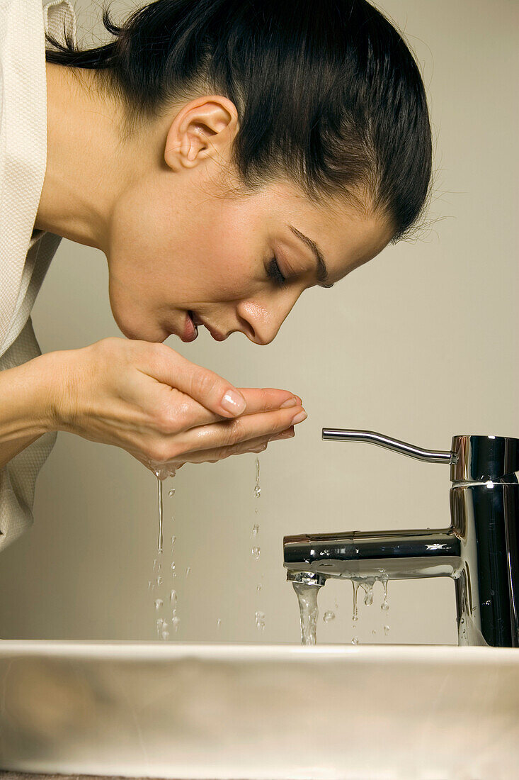 Woman Washing Her Face