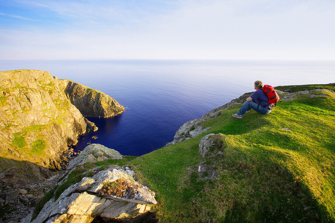 Backpacker In County Donegal, Ireland