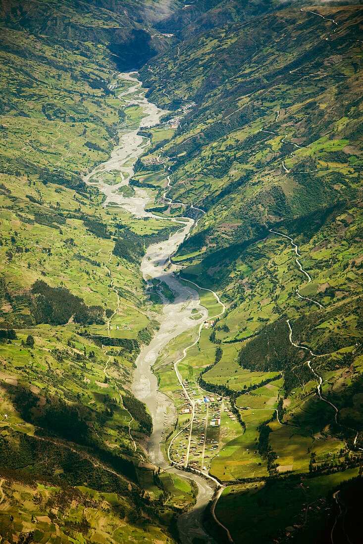 Aerial View Of The Amazon Rainforest In Peru, South America