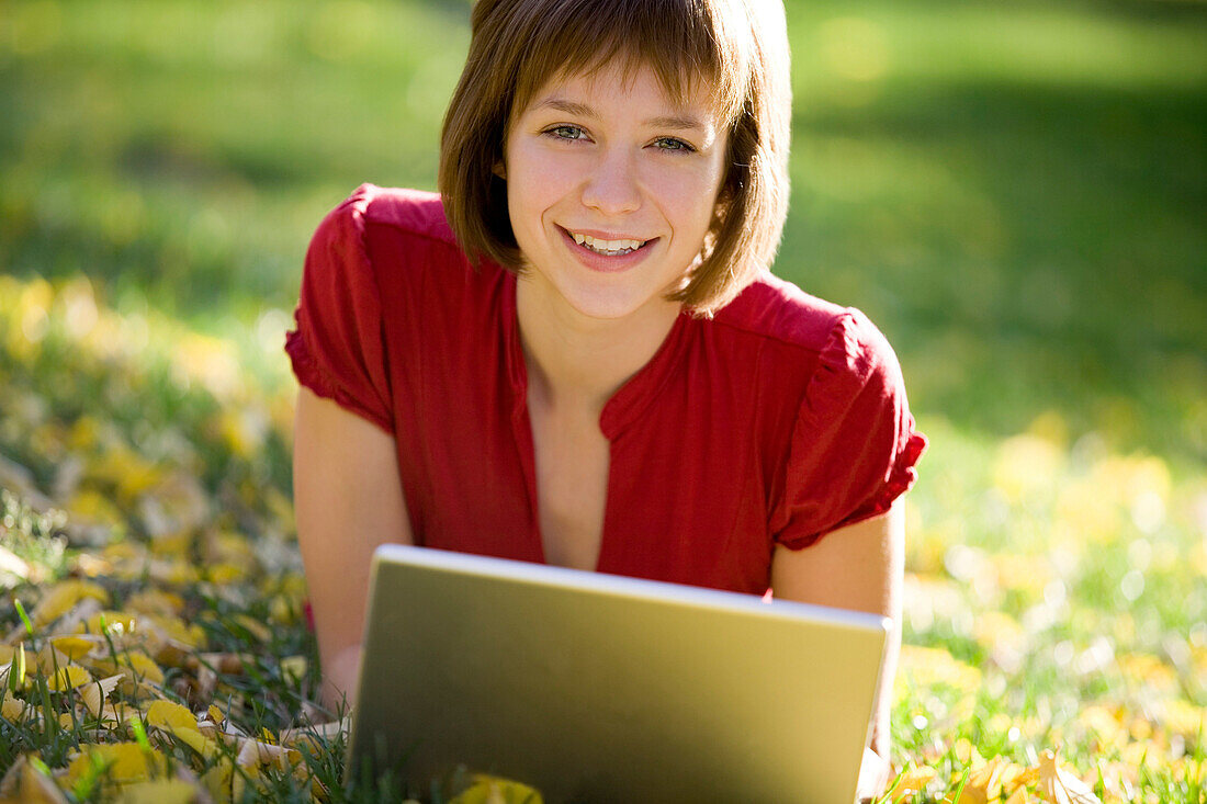 Female Working On A Laptop