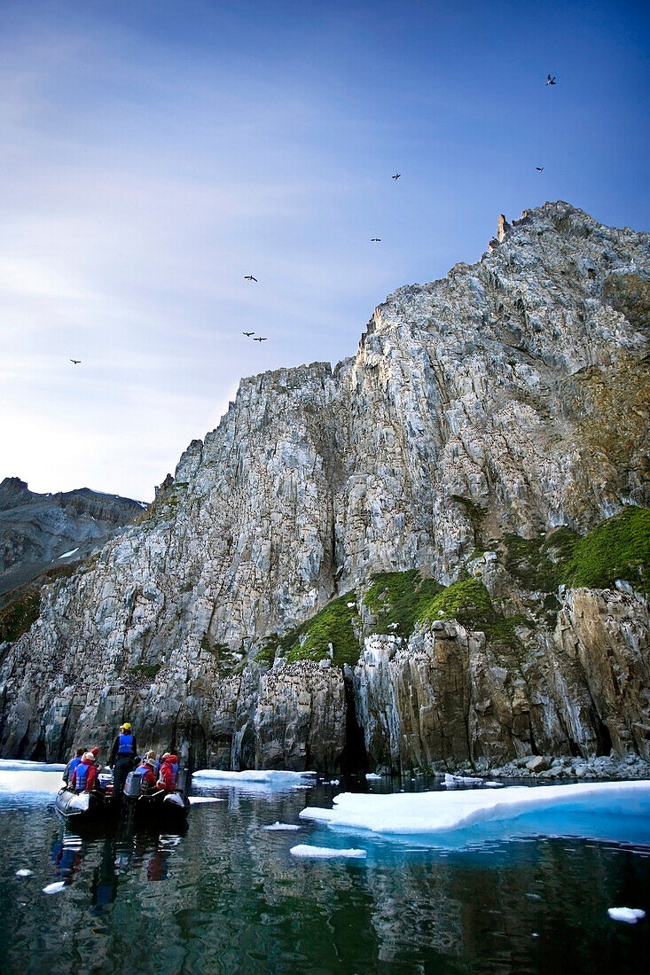 Tourists At Cobourg Island, Nunavut, Canada