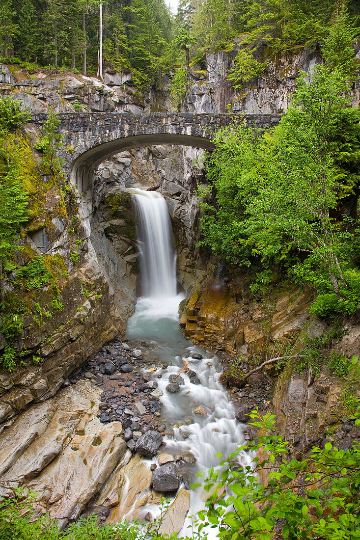 Christine Falls, Mount Rainier National Park, Washington, Usa