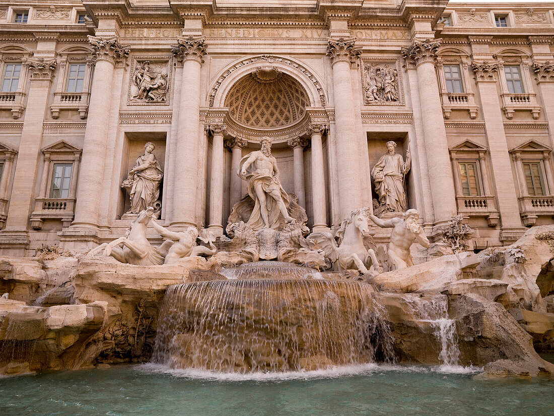 'Trevi Fountain, Rome, Italy; Baroque Fountain Completed In 1762'