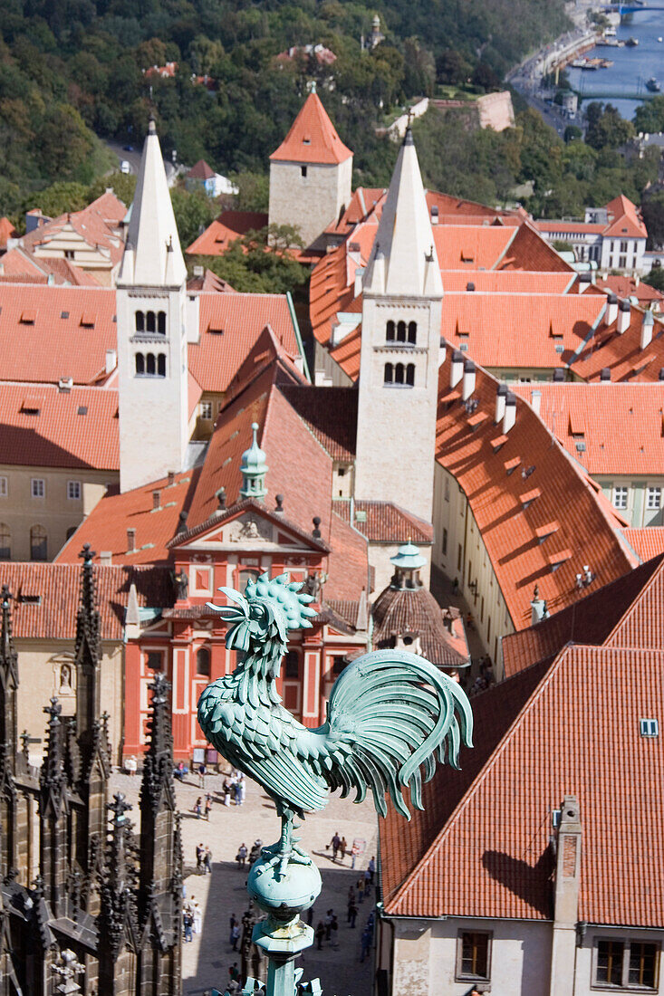 Rooster On A Church Steeple, Prague, Czech Republic