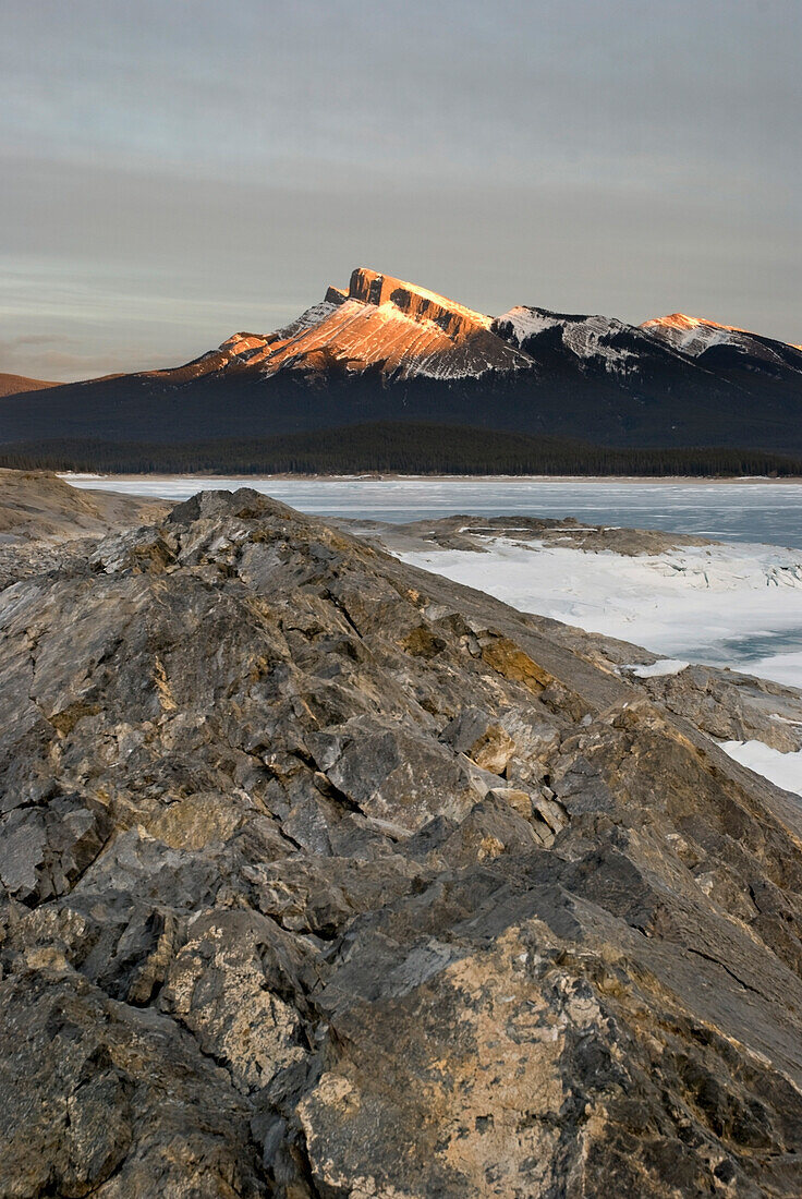 'Nordegg, Alberta, Canada; Abraham Lake In Winter'