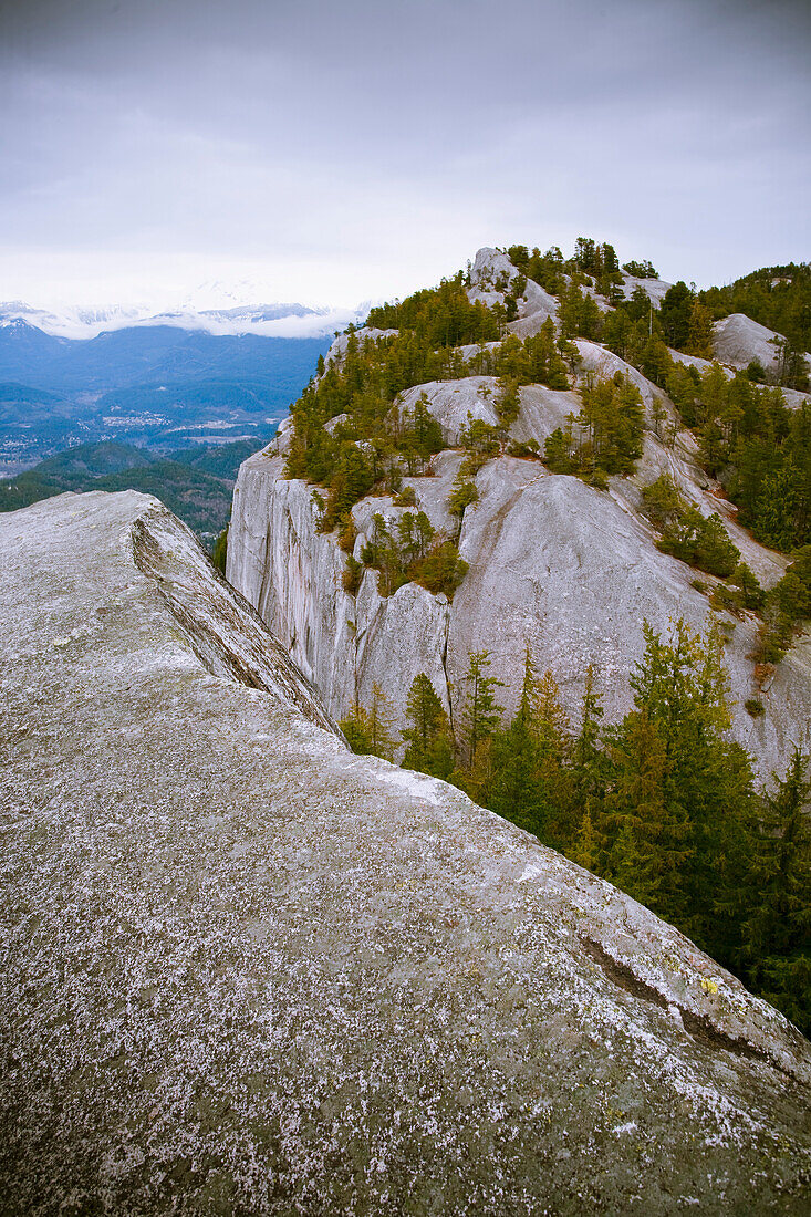 'The Peaks Of Stawamus Chief, A Rock Climbing Destination; Squamish, British Columbia, Canada'