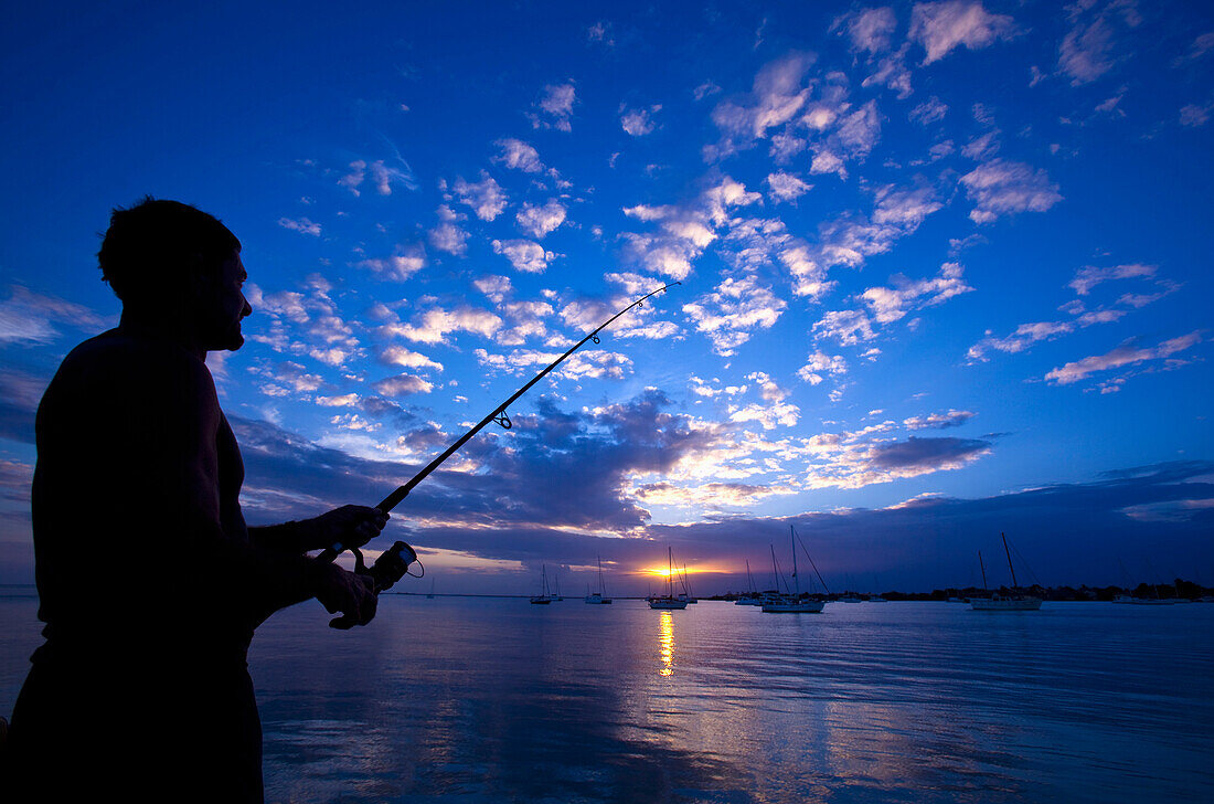 'A Man Fishing; Belize'