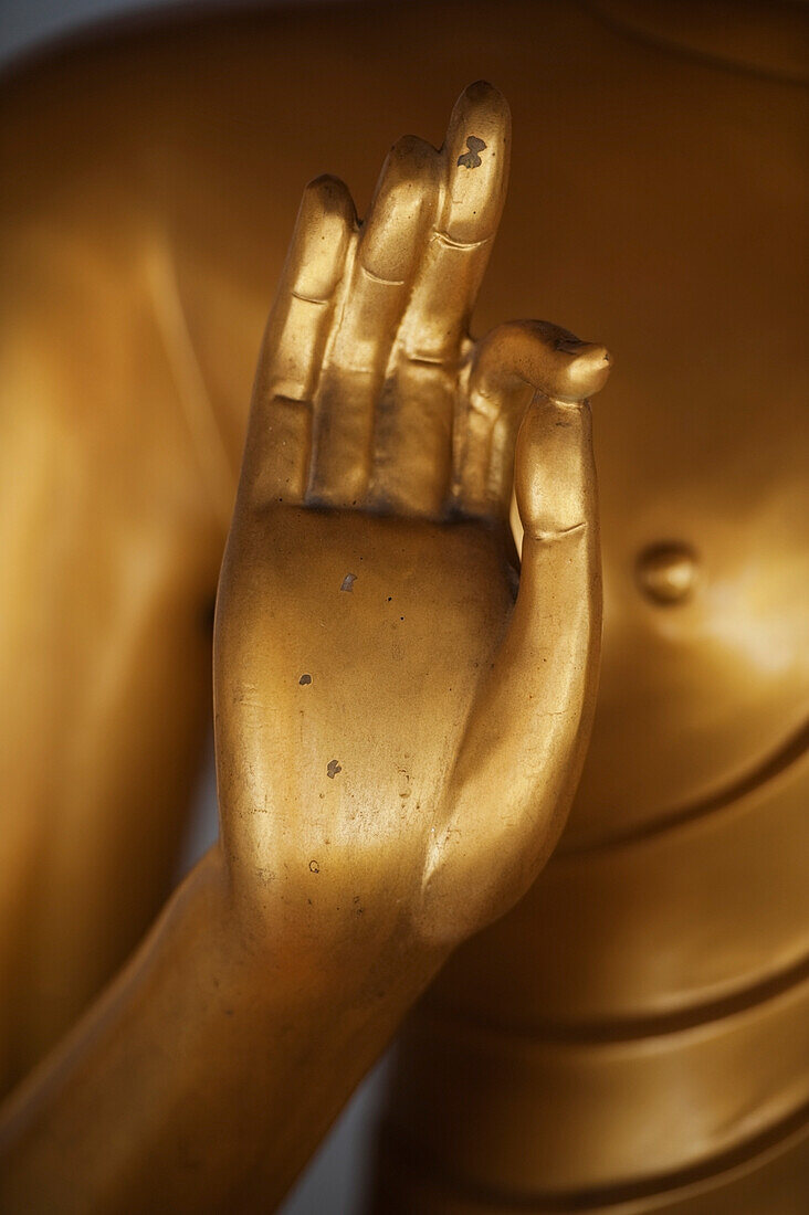 'Gold Statue In Doi Kham Buddhist Temple; Chiang Mai, Thailand'