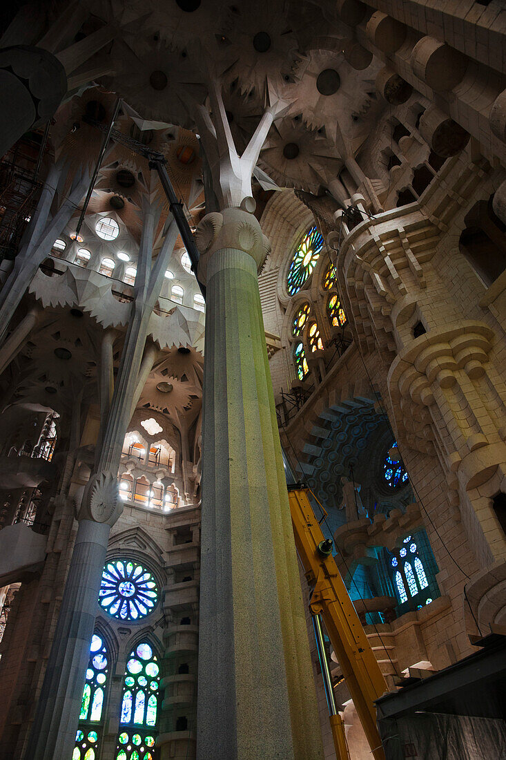 'Interior Of The Church Of The Holy Family; Barcelona, Spain'