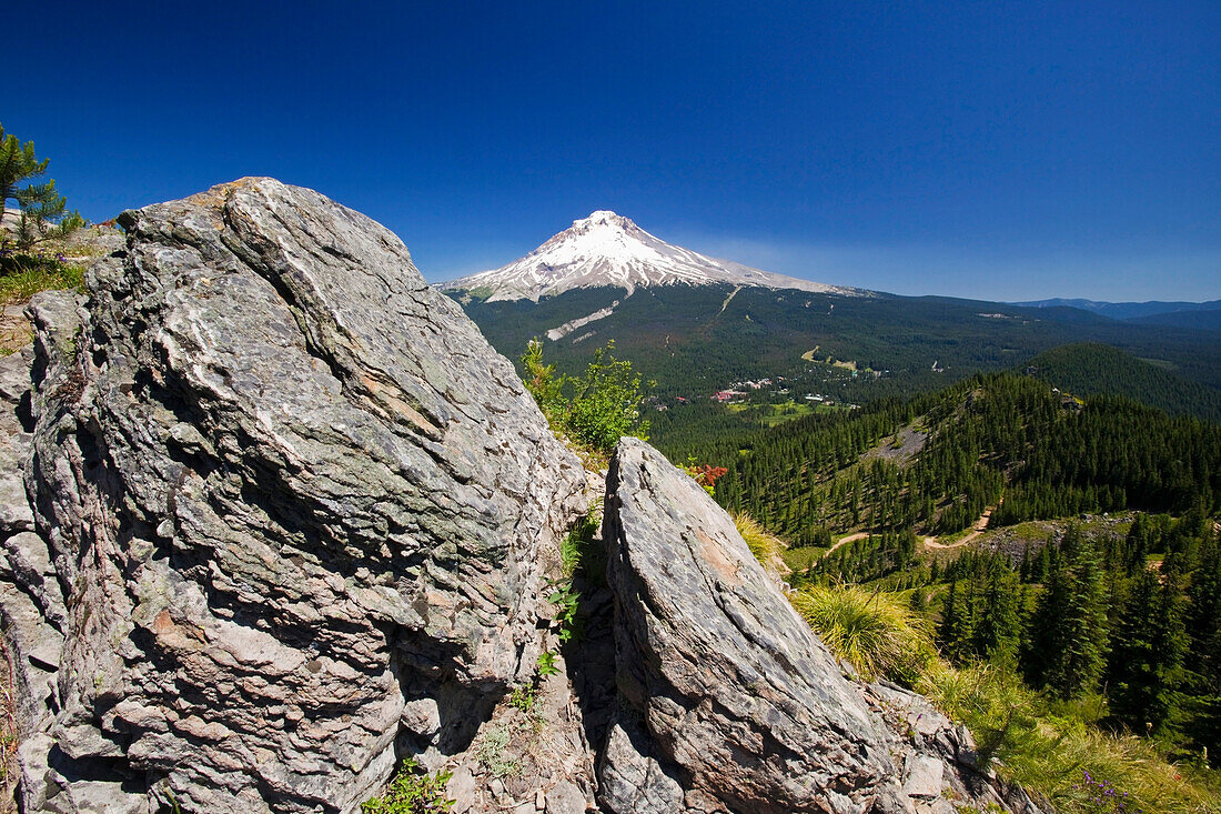 'Mount Hood In The Oregon Cascade Mountains; Oregon, United States Of America'