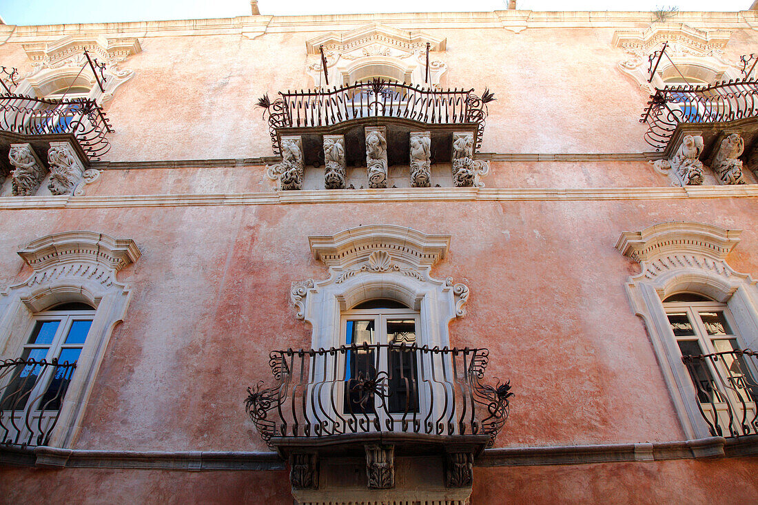 Italy, Sicily, province of Ragusa, Ragusa, Ibla district (Unesco world heritage) Cosentini palace