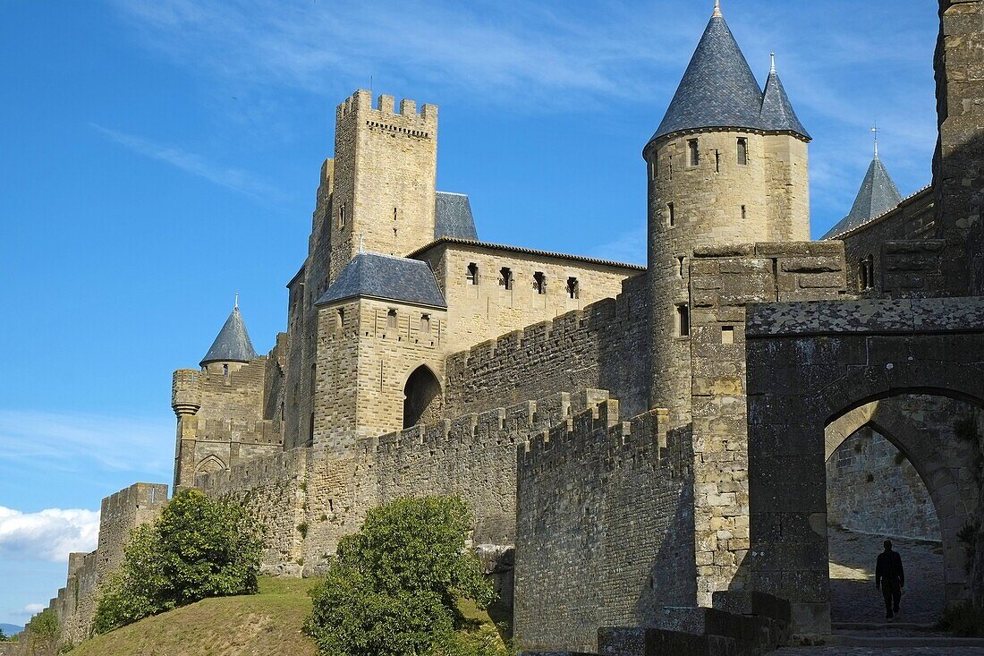 France, Aude, Carcassonne medieval city.