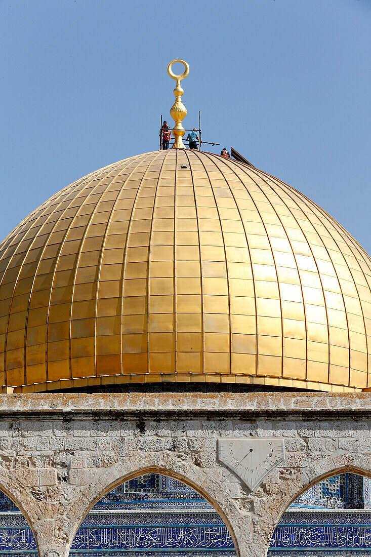 The Dome of the Rock, on Jerusalem's Temple Mount, is one of the holiest shrines in Islam. Jerusalem. Israel.