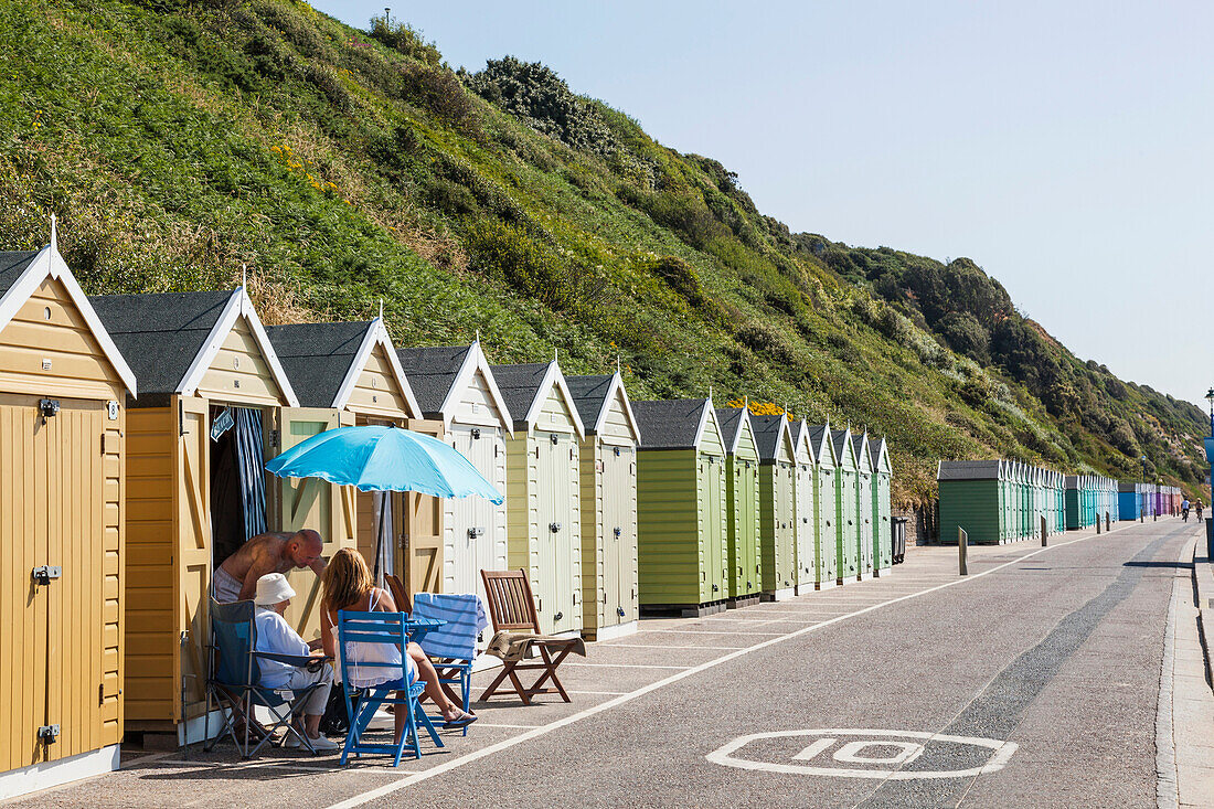 England, Dorset, Bournemouth, Bournemouth Beach, Beach Huts