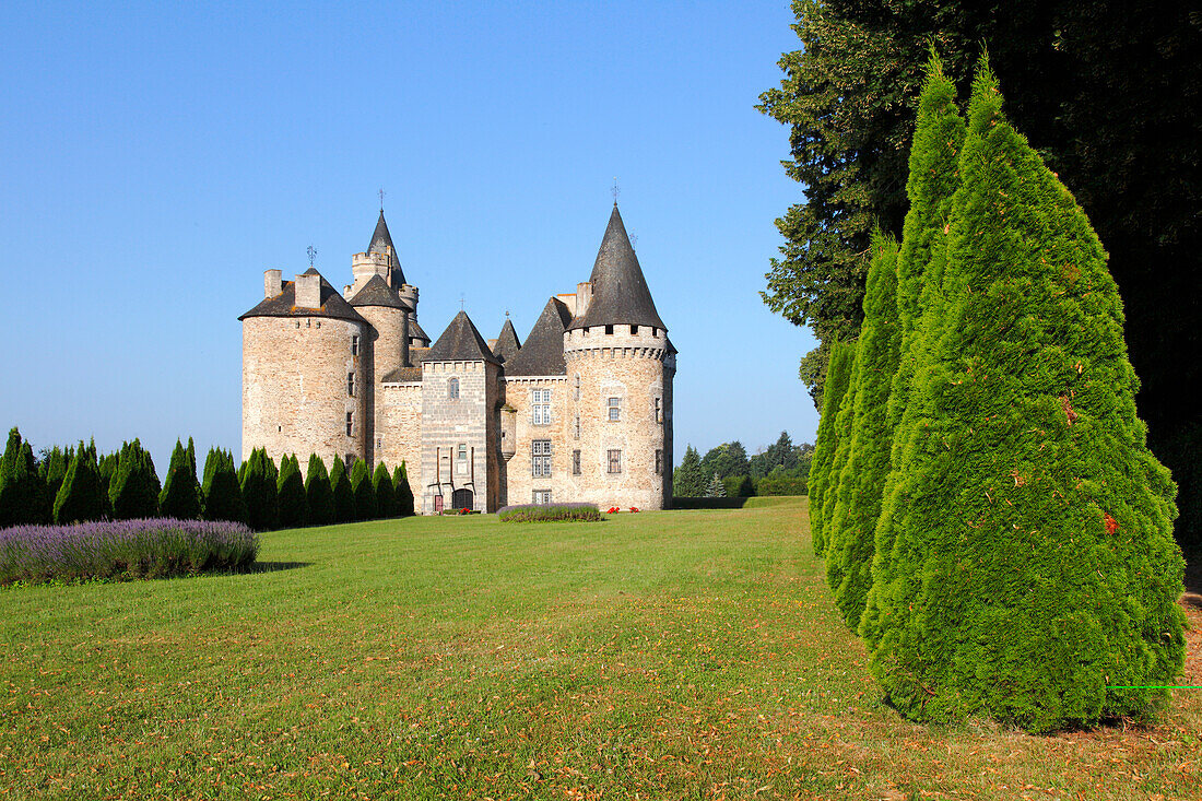 France, Limousin, Haute Vienne (87), Coussac Bonneval castle