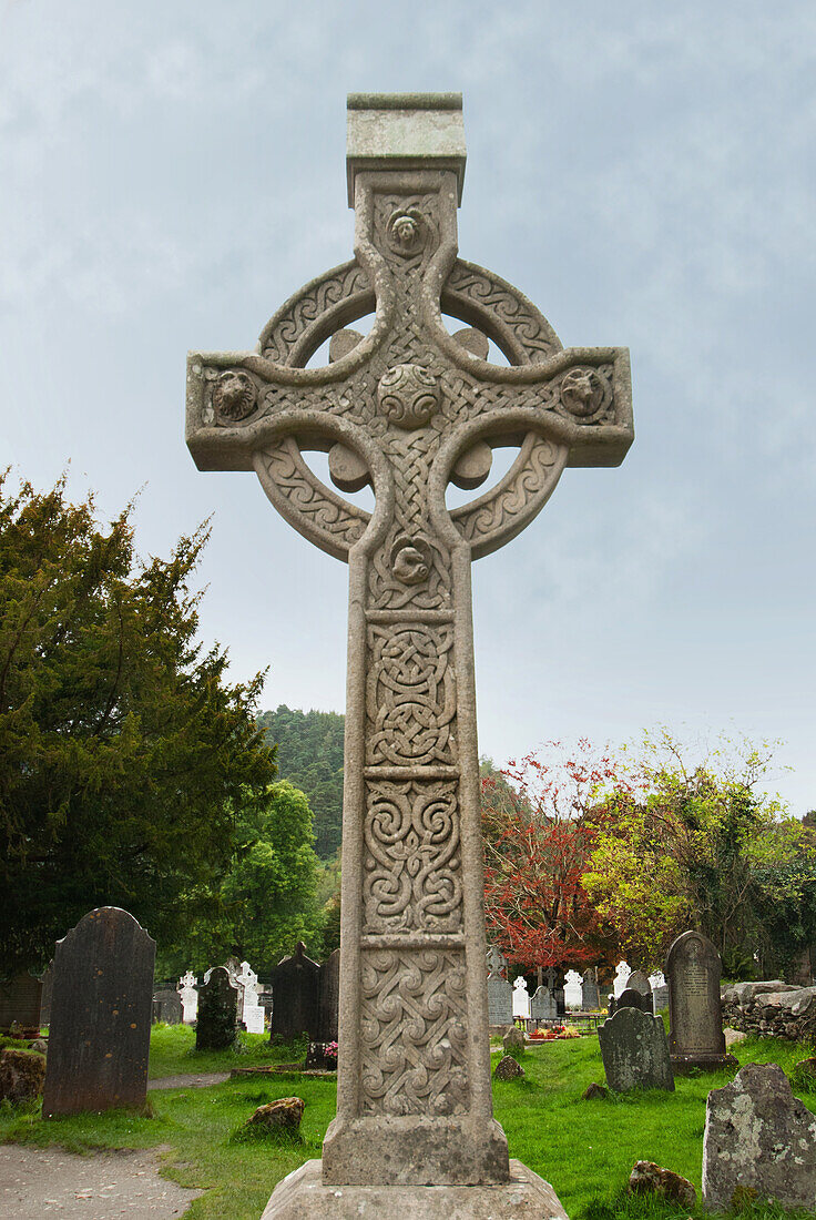 'A High Cross Tombstone; Ireland'