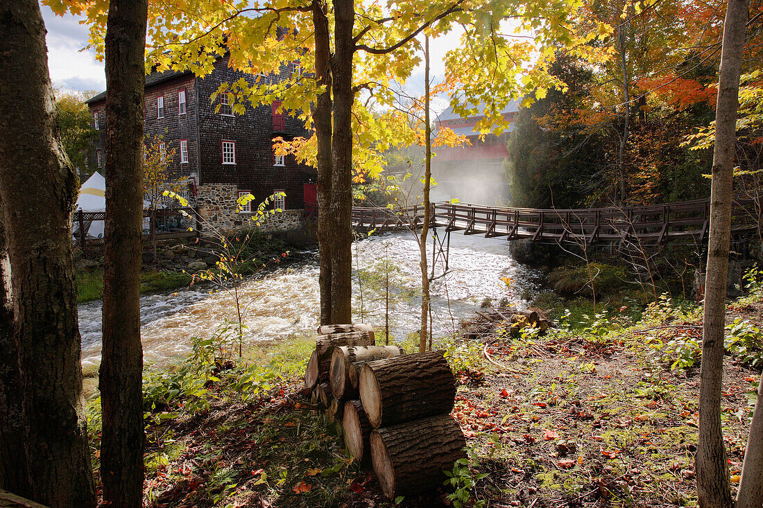 View Of Ulverton Wool Mill, Eastern Townships, Quebec, Canada.