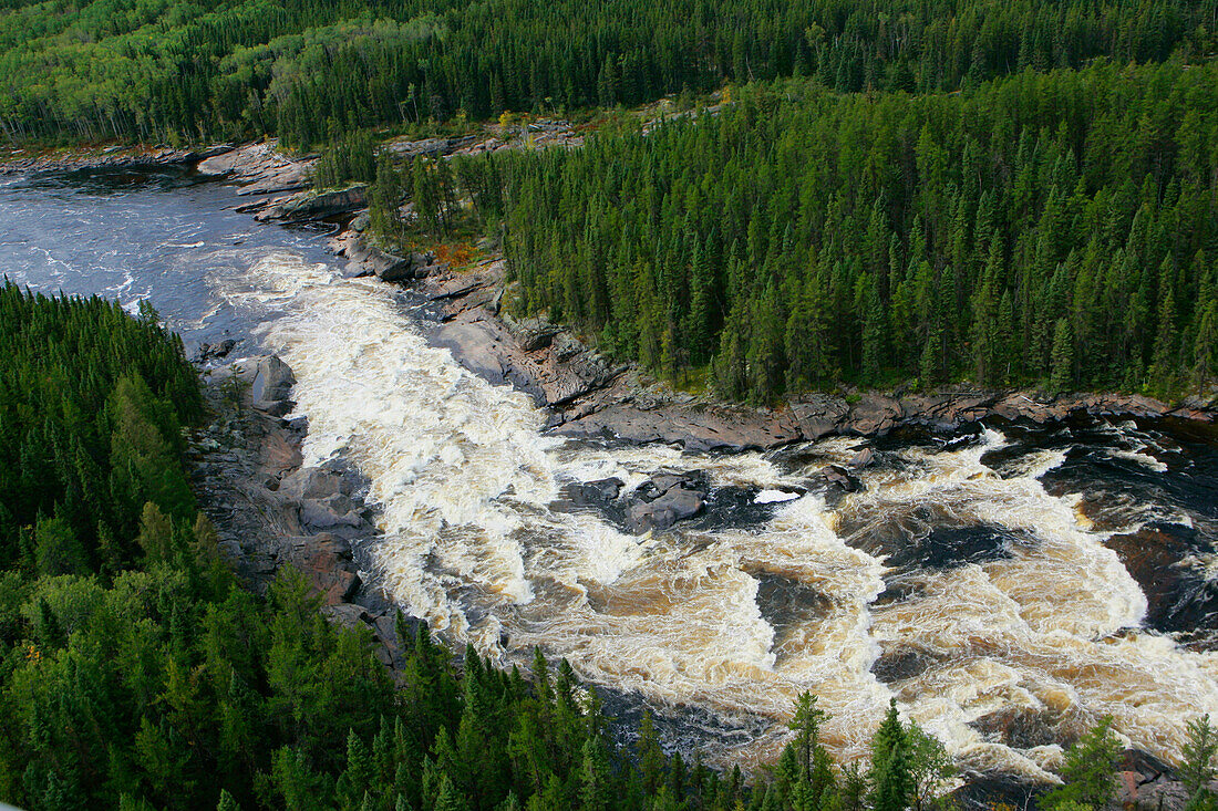 Helicopter View Of The Chaudière Falls, Quebec, Canada