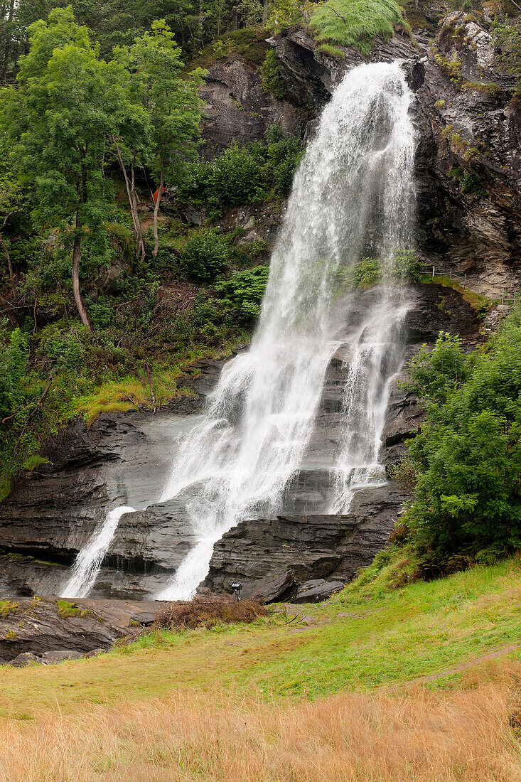 'Waterfalls Splashing Over Rocks; Hardangervidda, Norway'