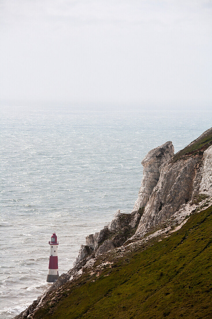 'Lighthouse and beachy head;Sussex england'
