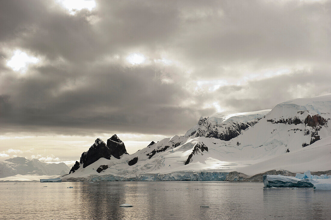 'Mountains along the coastline;Antarctica'