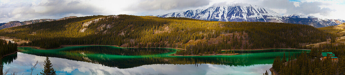 'Emerald lake panorama;Carcross yukon canada'